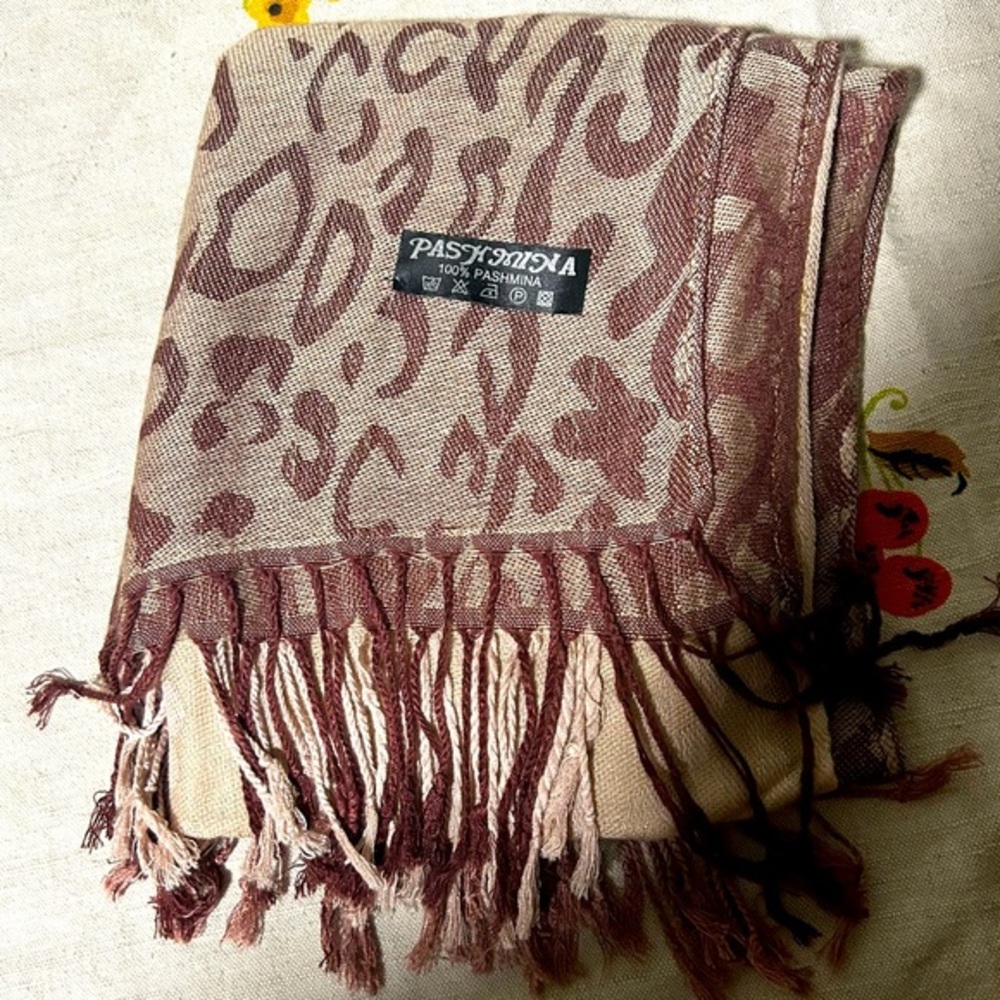 Pashmina Pink Animal Print Scarf